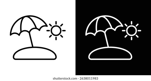 Beach icon Graphic vector set for ui design