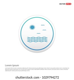 beach icon Hexa White Background icon template