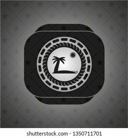 beach icon inside dark badge