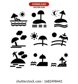 beach icon or logo isolated sign symbol vector illustration - Collection of high quality black style vector icons
