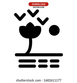 beach icon or logo isolated sign symbol vector illustration - high quality black style vector icons
