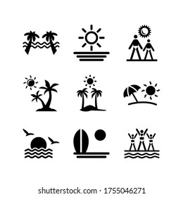 beach  icon or logo isolated sign symbol vector illustration - Collection of high quality black style vector icons
