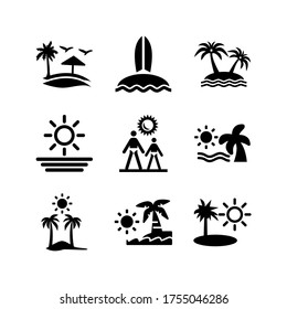 beach  icon or logo isolated sign symbol vector illustration - Collection of high quality black style vector icons
