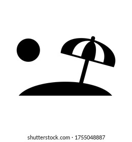 beach  icon or logo isolated sign symbol vector illustration - high quality black style vector icons
