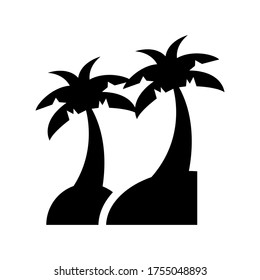 icono de playa o logotipo símbolo de señas aislado ilustración vectorial de alta calidad estilo negro iconos vectoriales
