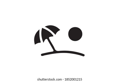 beach icon or logo isolated sign symbol vector illustration - high quality black style vector icons.