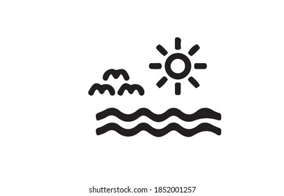 beach icon or logo isolated sign symbol vector illustration - high quality black style vector icons.