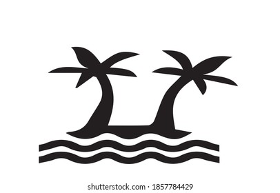 beach icon or logo isolated sign symbol vector illustration - high quality black style vector icons.