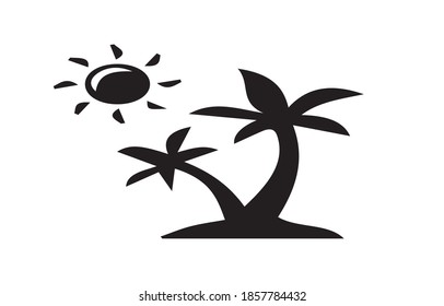 beach icon or logo isolated sign symbol vector illustration - high quality black style vector icons.
