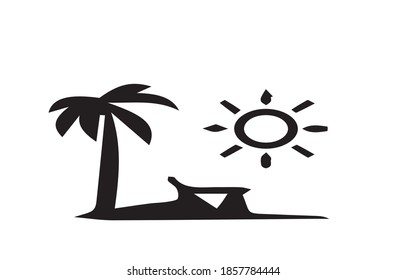 beach icon or logo isolated sign symbol vector illustration - high quality black style vector icons.