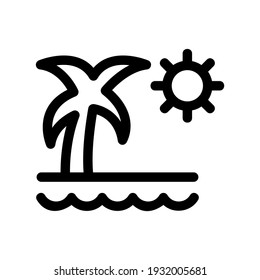 beach icon or logo isolated sign symbol vector illustration - high quality black style vector icons
