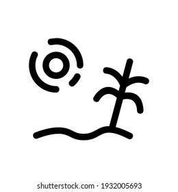 beach icon or logo isolated sign symbol vector illustration - high quality black style vector icons
