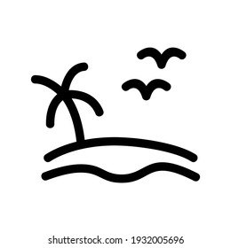 beach icon or logo isolated sign symbol vector illustration - high quality black style vector icons
