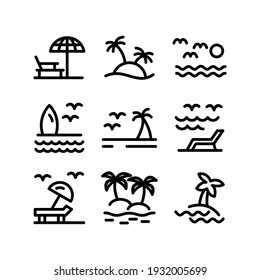 beach icon or logo isolated sign symbol vector illustration - Collection of high quality black style vector icons
