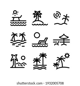 beach icon or logo isolated sign symbol vector illustration - Collection of high quality black style vector icons
