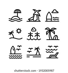 beach icon or logo isolated sign symbol vector illustration - Collection of high quality black style vector icons
