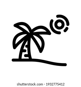 icono de playa o logotipo símbolo de señas aislado ilustración vectorial de alta calidad estilo negro iconos vectoriales
