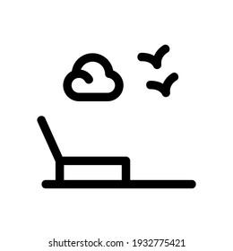 beach icon or logo isolated sign symbol vector illustration - high quality black style vector icons
