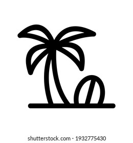 beach icon or logo isolated sign symbol vector illustration - high quality black style vector icons

