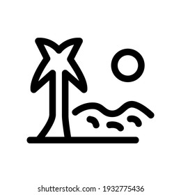 beach icon or logo isolated sign symbol vector illustration - high quality black style vector icons
