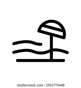 beach icon or logo isolated sign symbol vector illustration - high quality black style vector icons
