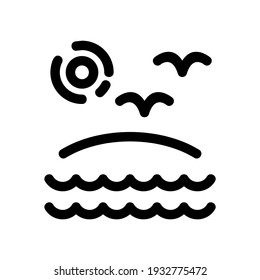beach icon or logo isolated sign symbol vector illustration - high quality black style vector icons
