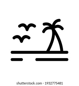 beach icon or logo isolated sign symbol vector illustration - high quality black style vector icons
