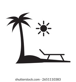beach icon or logo isolated sign symbol vector, trendy style illustration for web and app..eps
