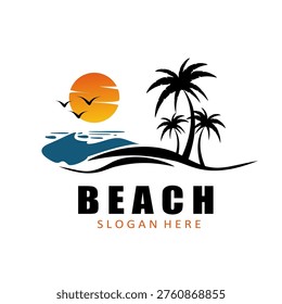 beach icon or logo isolated sign symbol vector illustration