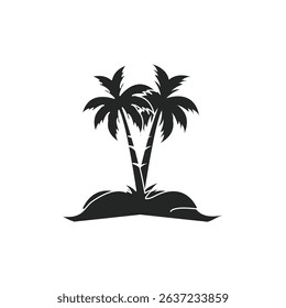 beach icon or logo, vector palm tree icon or illustration for web and app..eps
