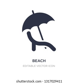 beach icon on white background. Simple element illustration from Signs concept. beach icon symbol design.