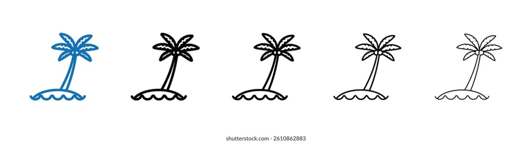 Beach icon Outline vector logo for web ui