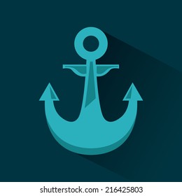 beach icon over blue  background vector illustration