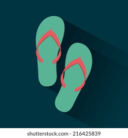 beach icon over blue background vector illustration