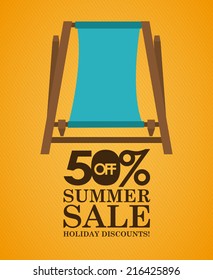 beach icon over yellow  background vector illustration