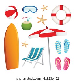 Beach Icon Set