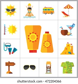 Beach Icon Set