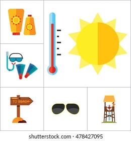 Beach Icon Set