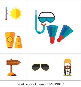 Beach Icon Set