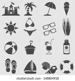 Beach-Icon-Set.Vector