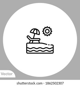 Beach icon sign vector,Symbol, logo illustration for web and mobile