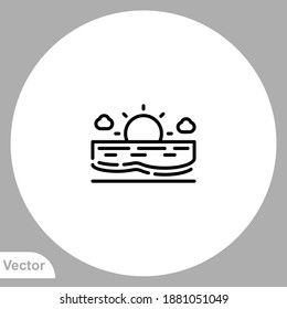 Beach icon sign vector,Symbol, logo illustration for web and mobile