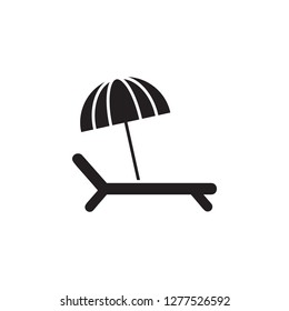 beach icon. Simple glyph vector of travel set for UI and UX, website or mobile application on white background