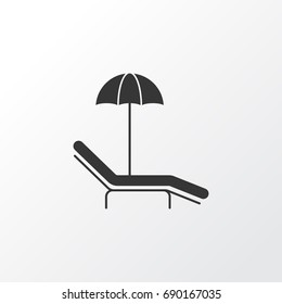 Beach Icon Symbol. Premium Quality Isolated Relax Chair Element In Trendy Style.