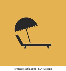 beach icon vector
