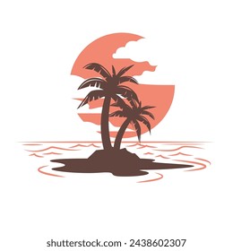 beach icon vector illustration concept design template web