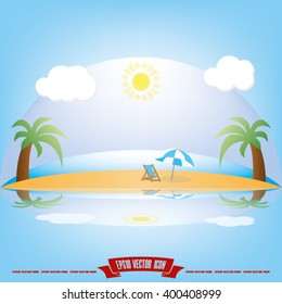 beach icon vector illustration eps10.