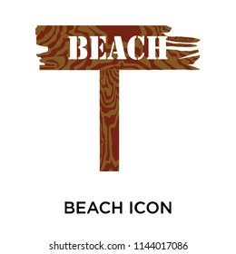 Beach icon vector isolated on white background for your web and mobile app design, Beach logo concept