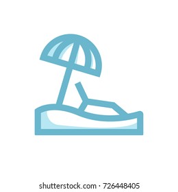 Beach icon vector. Beach modern style design