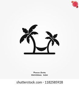 Beach icon vector on white background